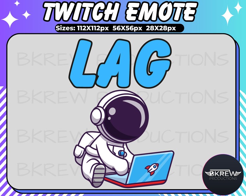 Astronaut LAG Emote, Space Hype Emote, Twitch/discord Emote, Astronaut