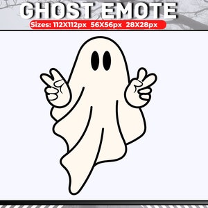 Ghost Emote for Twitch Streamers, Halloween Streamer Emote, Cute Emote, Kawaii Emote, Funny Emote