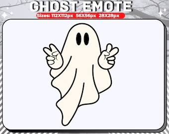 Ghost Emote voor Twitch Streamers, Halloween Streamer Emote, Cute Emote, Kawaii Emote, Funny Emote