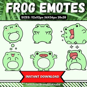 ¡6 gestos de rana para tu transmisión de Twitch! /Rana/Animal/Lindo/Kawaii/Emot para Twitch Streamers :)