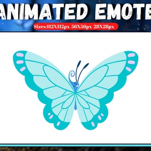 Butterfly Animated Emote for Twitch, Kawaii Chibi Emote, Cute Emoji, Twitch Streamer Emote, Twitch Chat Emote, Discord/ YouTube emote