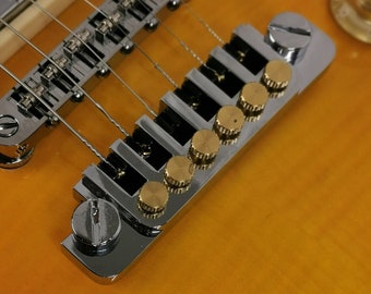 Zilveren Micro Tune Bridge staartstuk, High End Custom Shop muziekaccessoire, Vintage gitaarbouwkit, gadget en vervanging, LP Single Cut