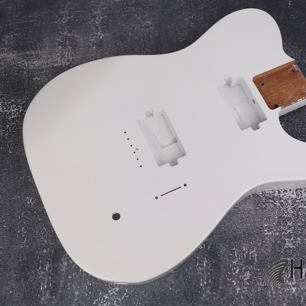 Metallic White T type 2 Humbuckers Mahogany Body High Gloss, Custom T-Style Body, Vintage Guitar Parts Gadget DIY Building Kit, TL