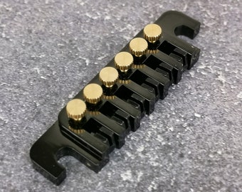 Schwarze Micro Tune Steg-Saitenhalter, High End Custom Shop Musikzubehör, Vintage Gitarrenbausatz, Gadget und Ersatz, LP Single Cut