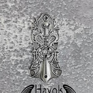 Truss Rod Silver, Pentagram And Dragons Shape Case For Electric Guitar, Rare Custom Shop Accessory, Build Kit DIY, Gadget And Replacement