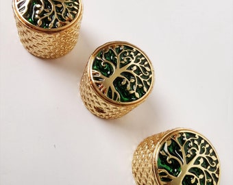 Potentiometer Knob Gold Metal, Metal Electric Guitar And Bass, Rare Custom Shop Accessory, Vintage Build Kit, Tree
