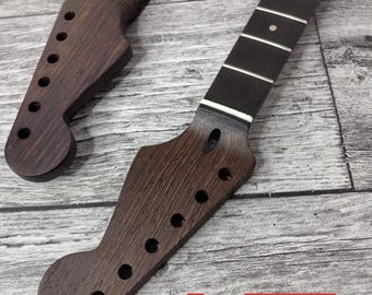 Wenge ST Guitar Neck, 22 Frets, Nickel Silver, Electric Guitar Build
