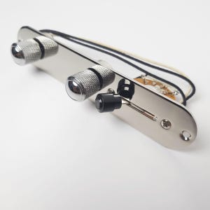 Wired Control Plate Chrome 250 k Full Size Pots 3 Way Wired Prewired Harness Switch Knobs for TL Tele Telecaster