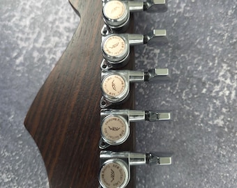 Silver Locking Tuners for Electric Guitar (1:18 Ratio)