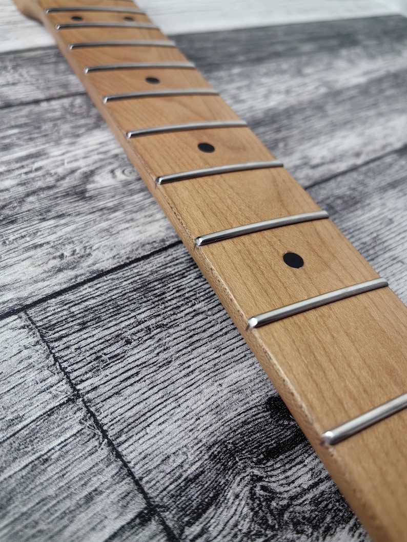 Roasted Maple Electric Guitar Neck, 22 Jumbo Stainless Steel Frets image 7