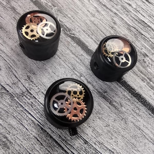 Potentiometer Black Steam Punk Gear, Metal Electric Guitar And Bass, Rare Custom Shop Accessory, Vintage Build Kit, Gadget And Replacement