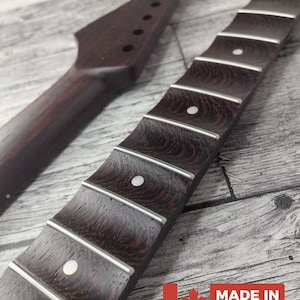 Scalloped S-Type Wenge-hals, S-Style ST-gitarr, rostfritt stål Jescar, 22 band i rostfritt stål, elgitarrhals bild 1