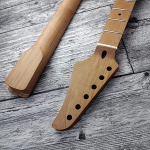 Roasted Maple Electric Guitar Neck, 22 Jumbo Stainless Steel Frets image 11