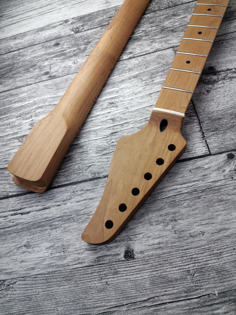 Roasted Maple Electric Guitar Neck, 22 Jumbo Stainless Steel Frets image 11