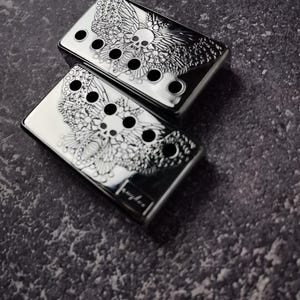 Humbucker Shield, Gitarren-Pickup-Abdeckungen Zahnradmuster für LP-Gitarre, High-End-Zubehör und Ersatz, Gitarren-Kit, Gitarren-Gadget