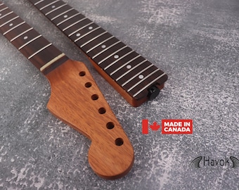 Rueda de radios de caoba, mástil de varillas de fibra de carbono, trastes Jescar de acero inoxidable, mástil de guitarra nuevo