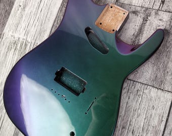 Havok Hard Tail Chameleon 2pc Mahogany Guitar S type, HS config Custom Guitar Body. 80' style