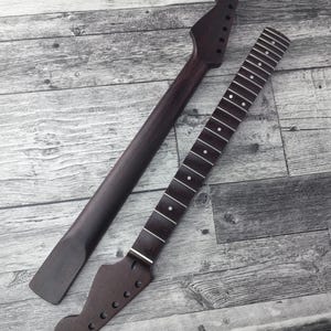 Scalloped S-Type Wenge-hals, S-Style ST-gitarr, rostfritt stål Jescar, 22 band i rostfritt stål, elgitarrhals bild 7