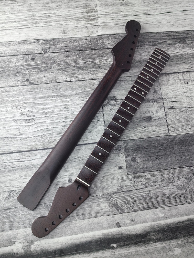 Scalloped S-Type Wenge-hals, S-Style ST-gitarr, rostfritt stål Jescar, 22 band i rostfritt stål, elgitarrhals bild 7