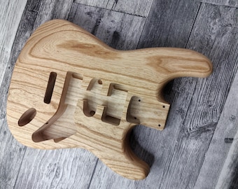 Oil Finish See-Through Northern Ash S-Type Guitar Body, hsh