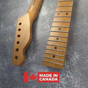 T Type Roasted Maple Neck Stainless Steel Frets, Satin Finish Medium Jumbo 22 Jescar Frets, Guitar Building, Guitar DIY Kit, Vintage Style
