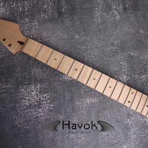 S Type Flame Maple Gloss Neck Stainless Steel Frets Neck Medium