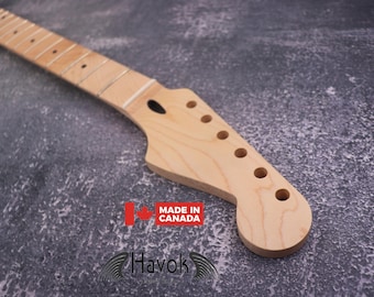 Gitarrhals ST Lönn Satinhals Rostfria Stålband, S-Style 22 Medium Jumbo Jescar-band, S-Typ Vintage Halsreservdel