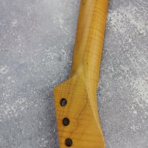 AAA Flame Roasted Maple Satin Neck, T Type 22 Stainless Steel Frets, Brass Nut, Medium Jumbo Jescar, T Style Custom Vintage Guitar Build DIY
