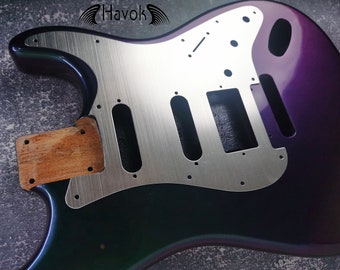 Protector de guitarra de aluminio anodizado de 11 orificios, estilo moderno, HSS, para guitarra Strat, placa protectora contra rayones, apto para guitarra tipo S
