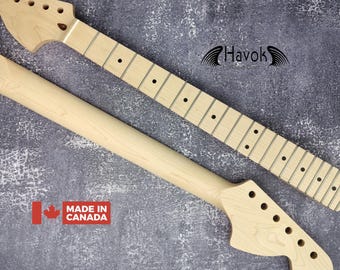 S Type Reverse Big Headstock Satin Neck, 22 Stainless Steel Jescar Frets, S Style ST Neck, Vintage Guitar Part Neck Replacement Part Gadget