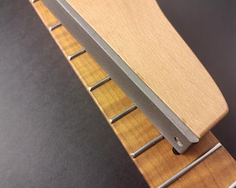 Guitar Fret Leveling File: Hardwood & Carbon Steel, 6 Inch Luthier Tool