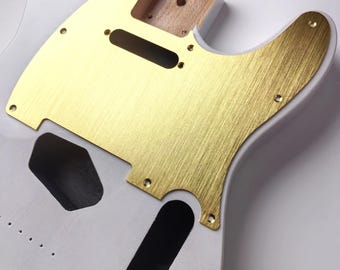 Protector de guitarra anodizado dorado estilo moderno Tele Guitar Pickguard Scratch Plate Se adapta a guitarra tipo TL