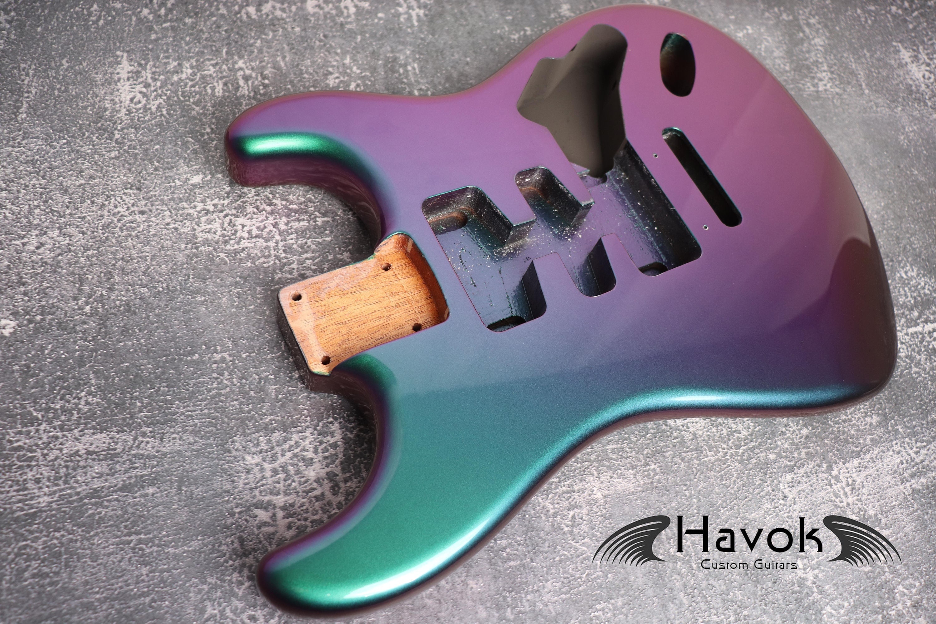 ギター Beetronics  Jelly customshop color Chameleon 2PC Mahogany ST S-style Body High Gloss, Custom Shop