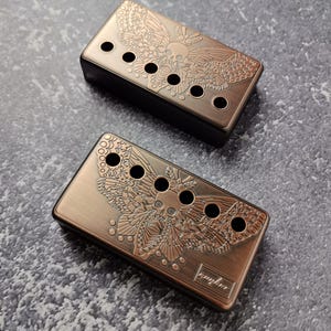 Humbucker Shield, Gitarren-Pickup-Abdeckungen Messing Moth für LP-Gitarre, High-End-Zubehör und Ersatz, Gitarren-Bausatz, Gitarren-Gadget