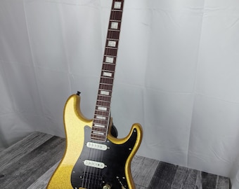 Havok elektrische gitaar St-vorm harde koffer roestvrijstalen frets Hoge kwaliteit