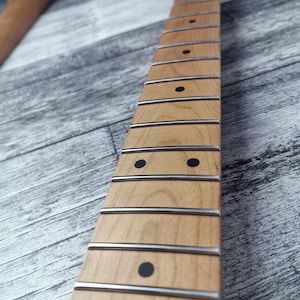 Roasted Maple Electric Guitar Neck, 22 Jumbo Stainless Steel Frets image 8
