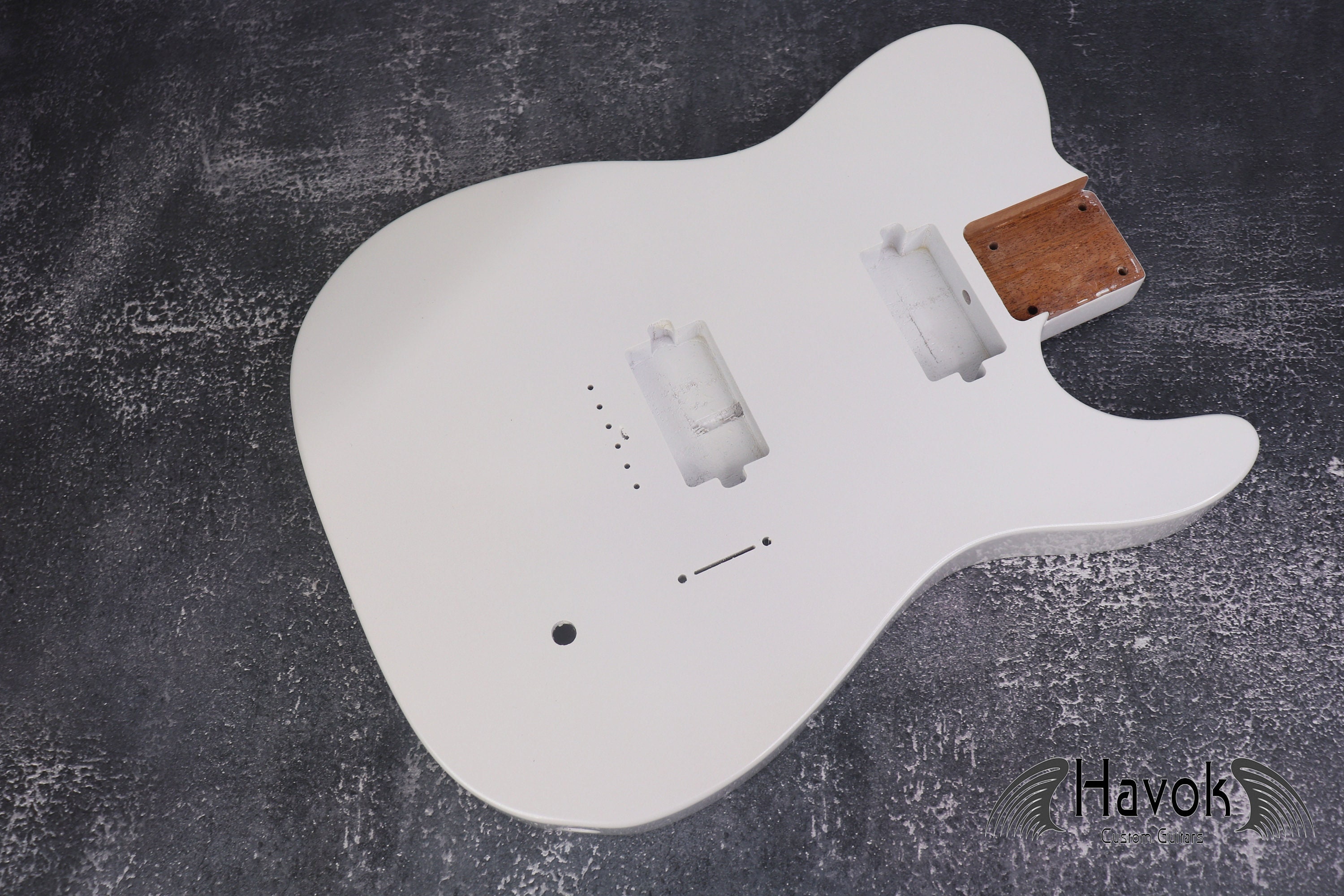 Metallic White T type 2 Humbuckers Mahogany Body High Gloss, Custom T-Style Body, Vintage Guitar Parts Gadget DIY Building Kit, TL