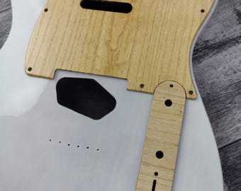 Wooden Guitar Guard White Mahogany wood T Style  Guitar Pickguard Scratch Plate Fits for T type guitar