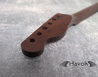 One Piece T type Wenge Neck Stainless Steel Frets, T-Style Neck, Medium Jumbo Jescar Frets, 22 Frets, Electric Guitar Neck