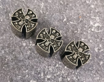 Potentiometer Knob Silver Skeleton, Gothic Design For Electric Guitar, Rare Custom Shop Accessory, Vintage Build Kit, Gadget And Replacement