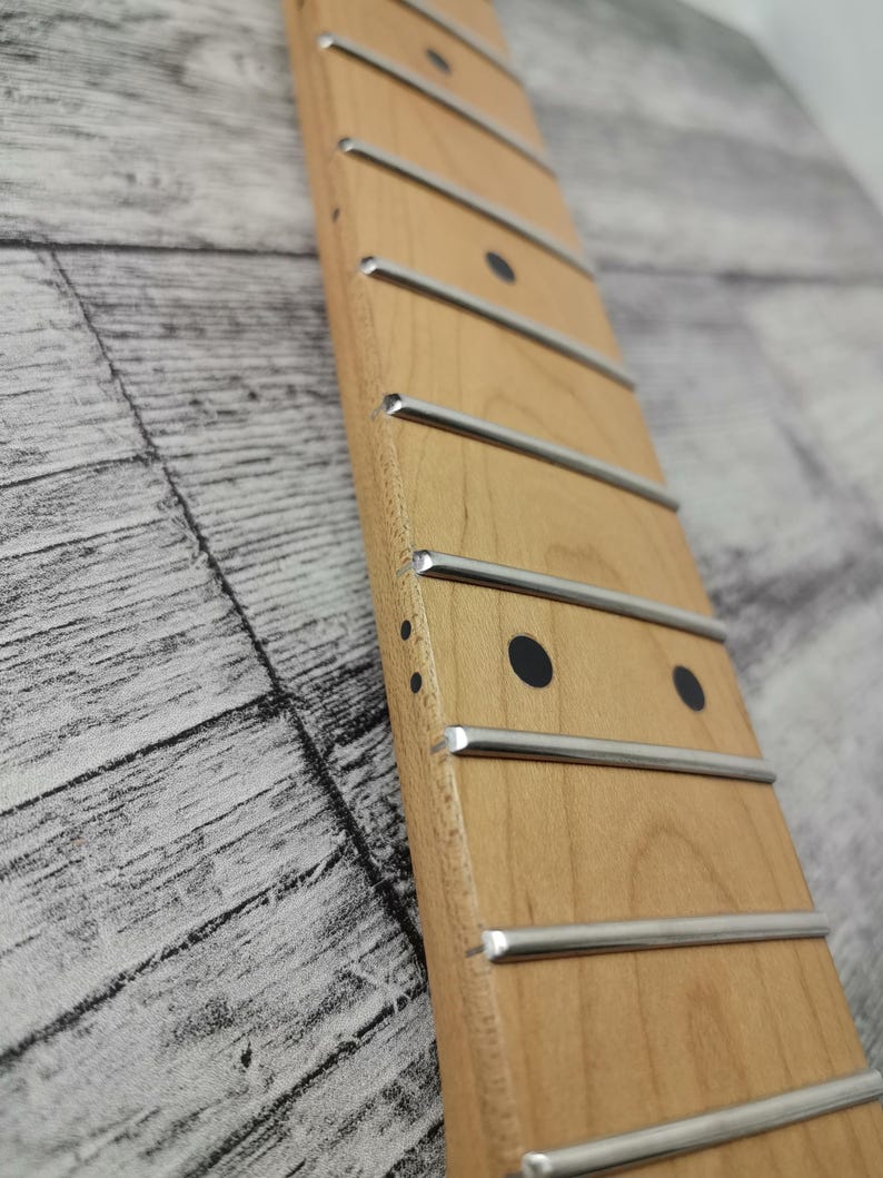 Roasted Maple Electric Guitar Neck, 22 Jumbo Stainless Steel Frets image 9