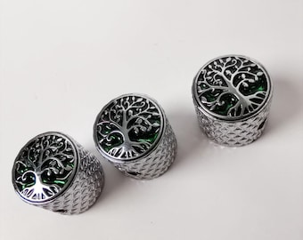 Potentiometer Knob Silver Metal, Metal Electric Guitar And Bass, Rare Custom Shop Accessory, Vintage Build Kit, Tree
