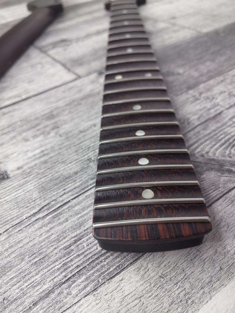 Scalloped S-Type Wenge-hals, S-Style ST-gitarr, rostfritt stål Jescar, 22 band i rostfritt stål, elgitarrhals bild 8