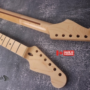 Maple Gloss Neck Stainless Steel Jescar Frets S Type, 22 Medium Jumbo, S Style Vintage Electric Guitar Neck Replacement, Build Part Gadget
