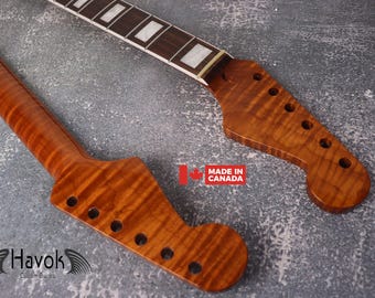 S type Flame Maple Gloss Binding Carbon Fiber Rods Neck Stainless Steel Jescar Frets maple