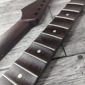 Scalloped S-Type Wenge-hals, S-Style ST-gitarr, rostfritt stål Jescar, 22 band i rostfritt stål, elgitarrhals bild 11