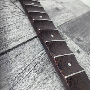Scalloped S-Type Wenge-hals, S-Style ST-gitarr, rostfritt stål Jescar, 22 band i rostfritt stål, elgitarrhals bild 3
