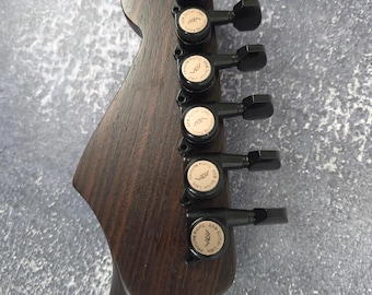 Clavijeros negros con bloqueo: Piezas para guitarra eléctrica, relación 1:18
