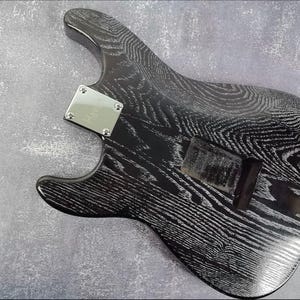Sand Blasted Black Northern Ash S-Type Guitar Body, SSS Config