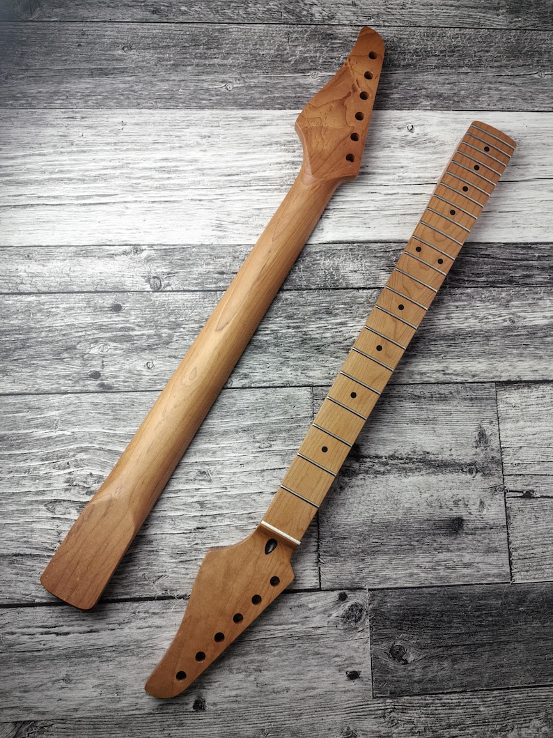 Roasted Maple Electric Guitar Neck, 22 Jumbo Stainless Steel Frets image 10